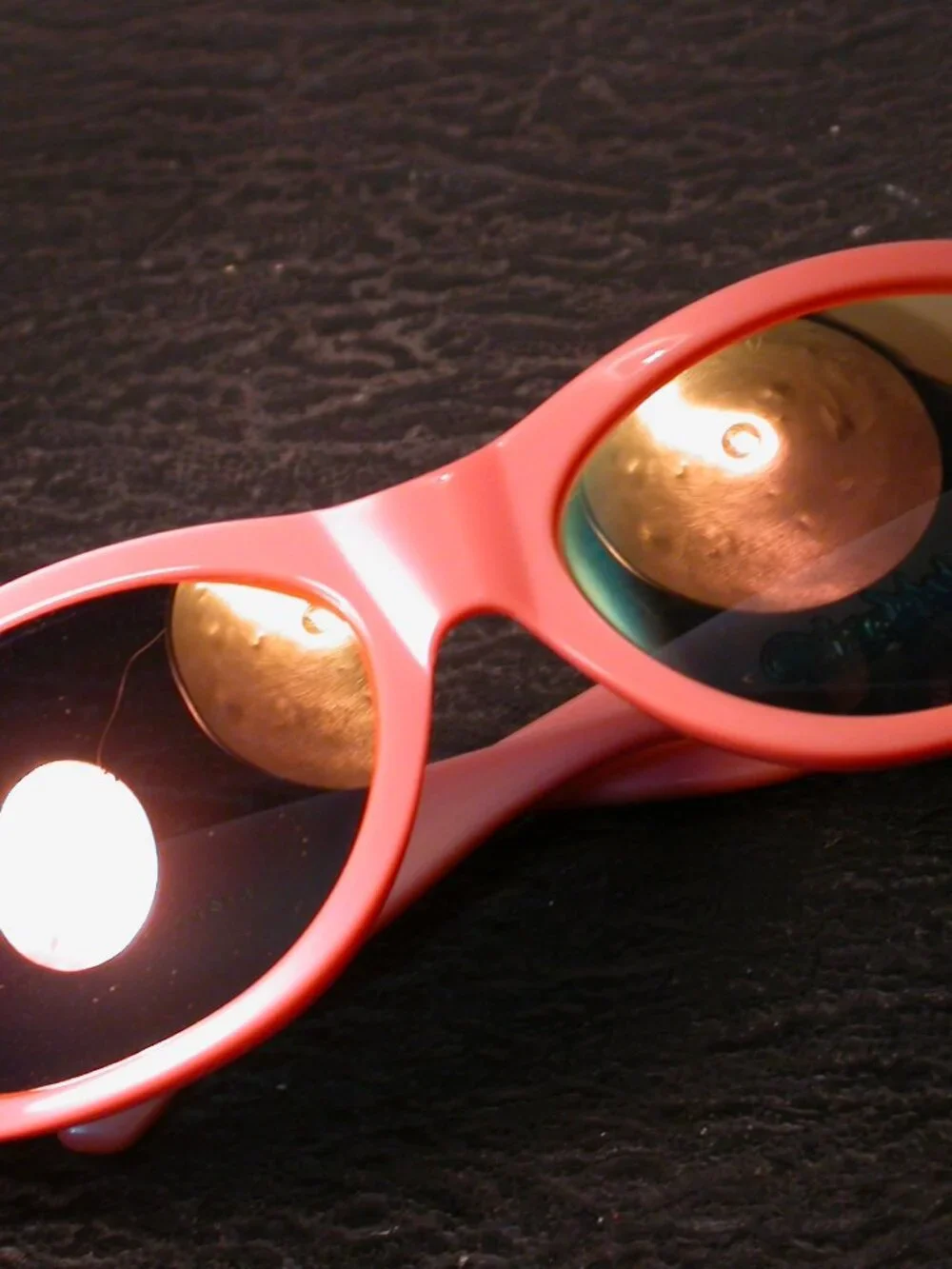 Crap Hot Lava Funk Daddy Peach Pink Modern Shades Sunglasses CLEAN